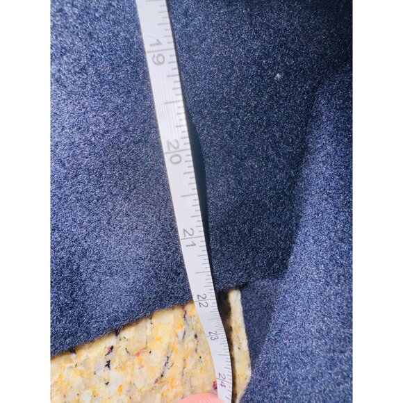 Vintage Mens Navy Virgin Wool Peacoat Overcoat Notch Lapel 3 Button Academic - Picture 7 of 11